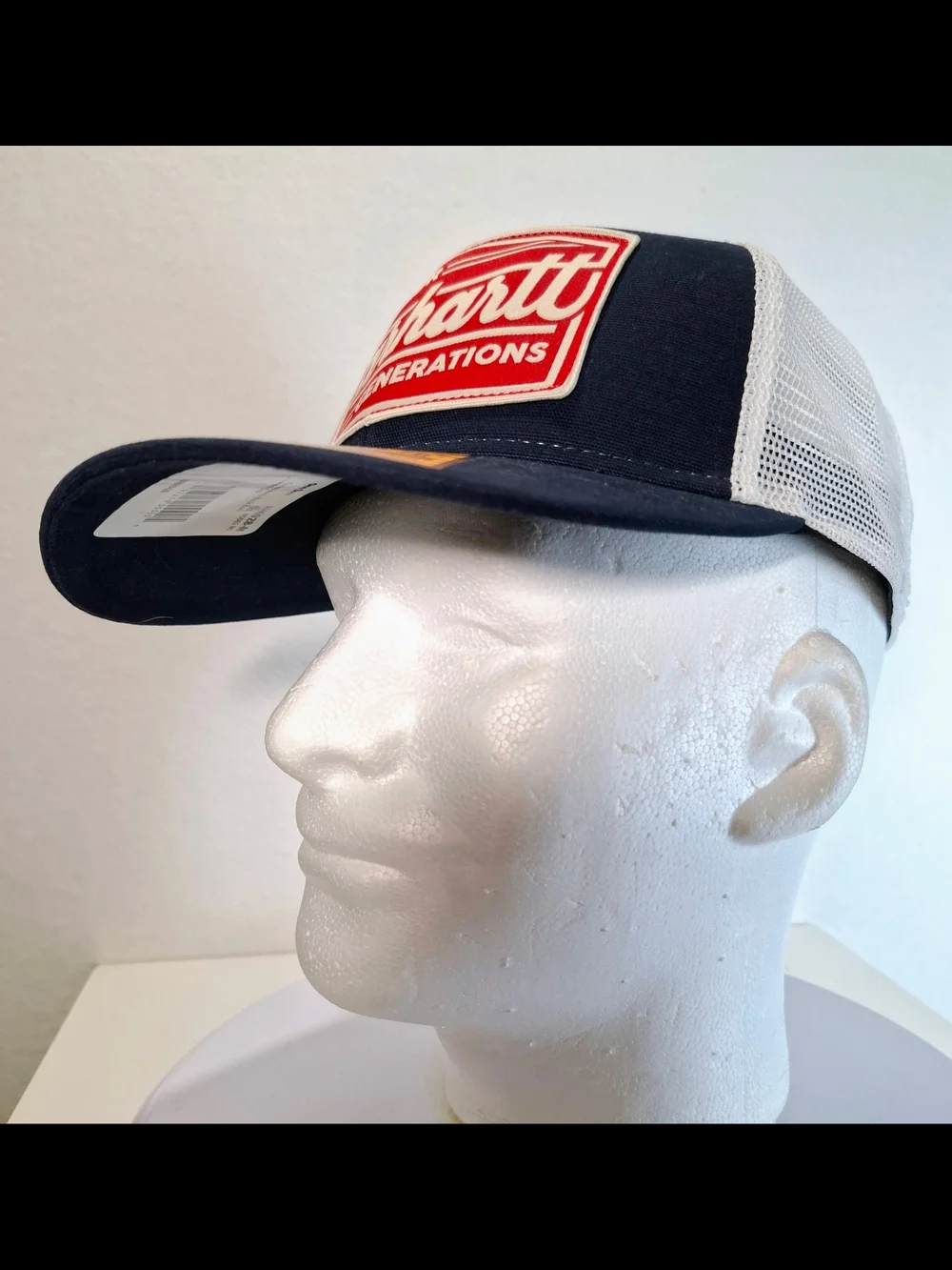 Carhartt Generations Patch Trucker Hat - Navy with Red Patch